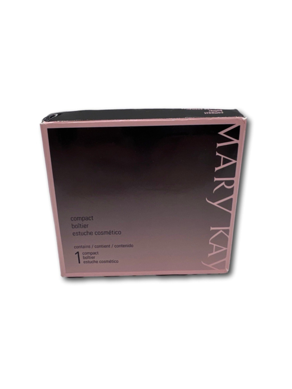 Mary Kay Black Compact Unfilled Customizable Cosmetic Makeup Case Eyeshadow NIB
